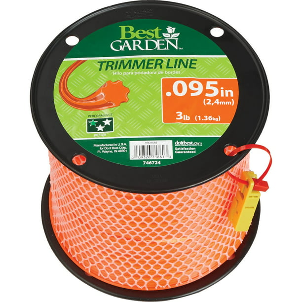 Details about   STRING TRIMMER LINE HEAVY DUTY 750 FEET SPOOL .118" SQUARE ORANGE